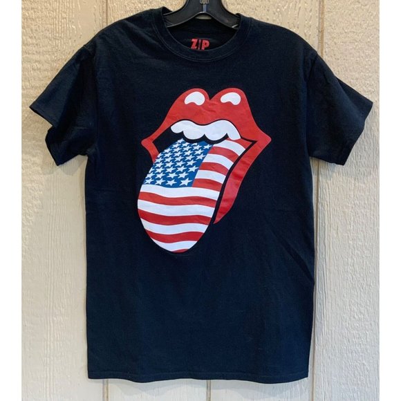 THE ROLLING STONES 2015 Zip Code North American Concert Tour T SHIRT Mens Small - Picture 1 of 6